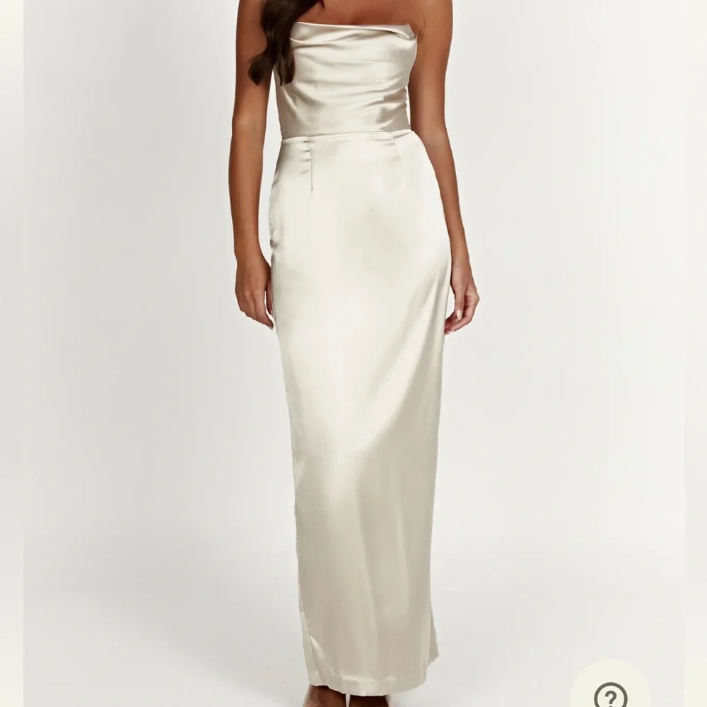 Champagne Strapless Dress - Picture 1 of 5